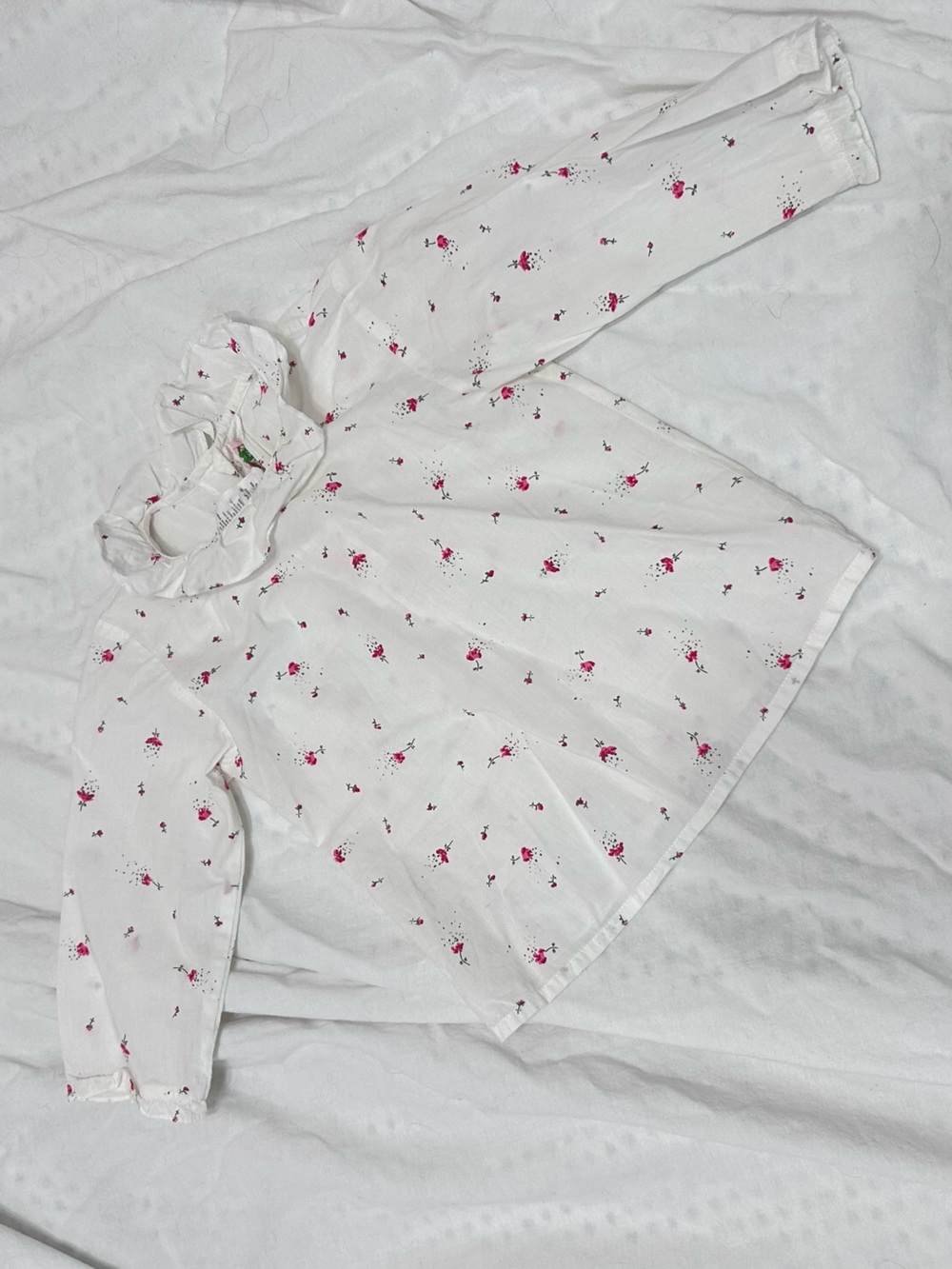 Bonpoint floral blouse size 12 months 100% cotton